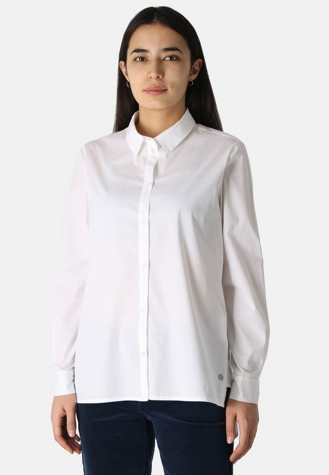 ppep. Klassische Bluse Damen Bluse Aus Elastischer Baumwolle, Weiß mit  modernem Design