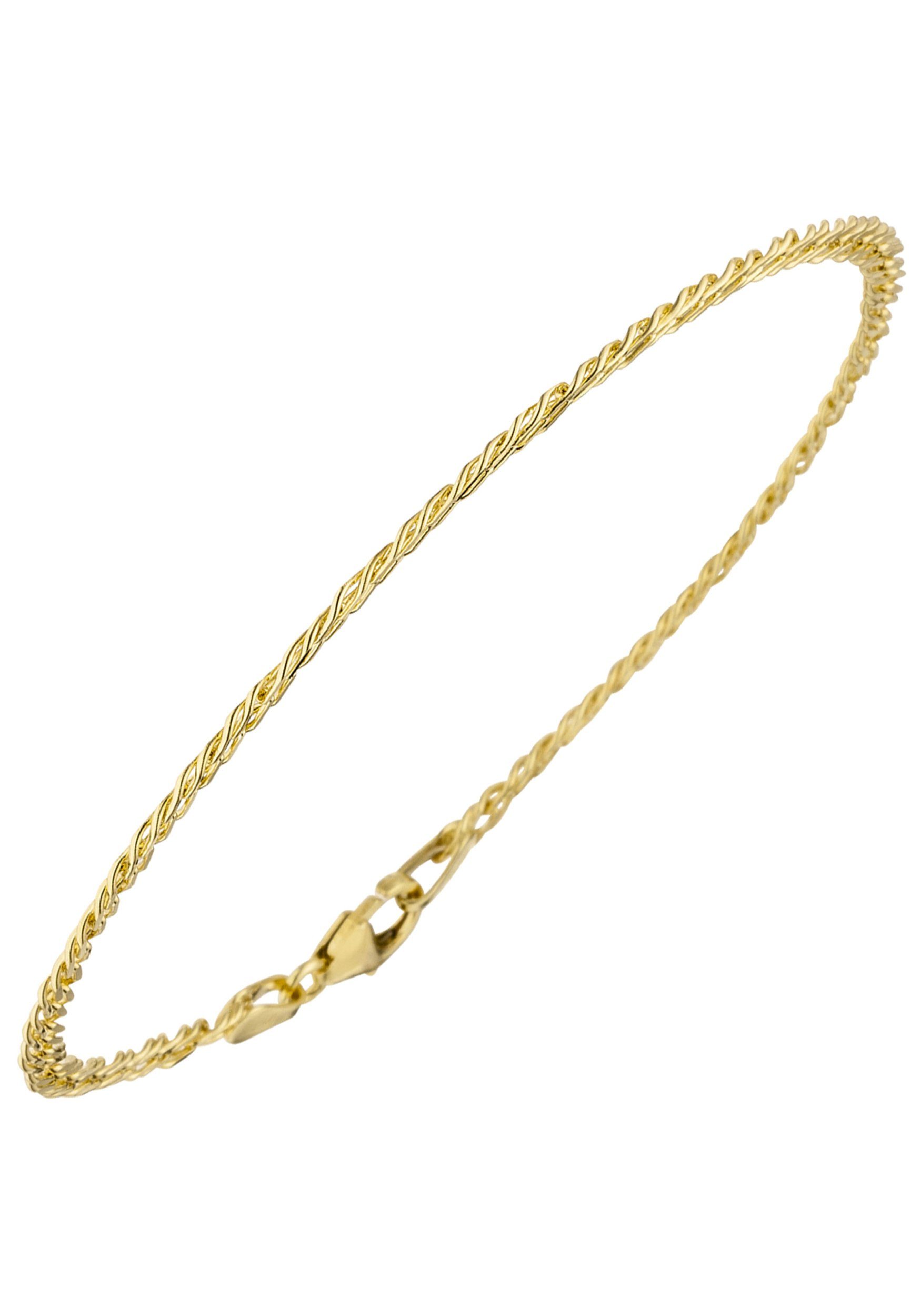 JOBO Goldarmband, Zwillings-Panzerarmband 333 Gold 19 cm