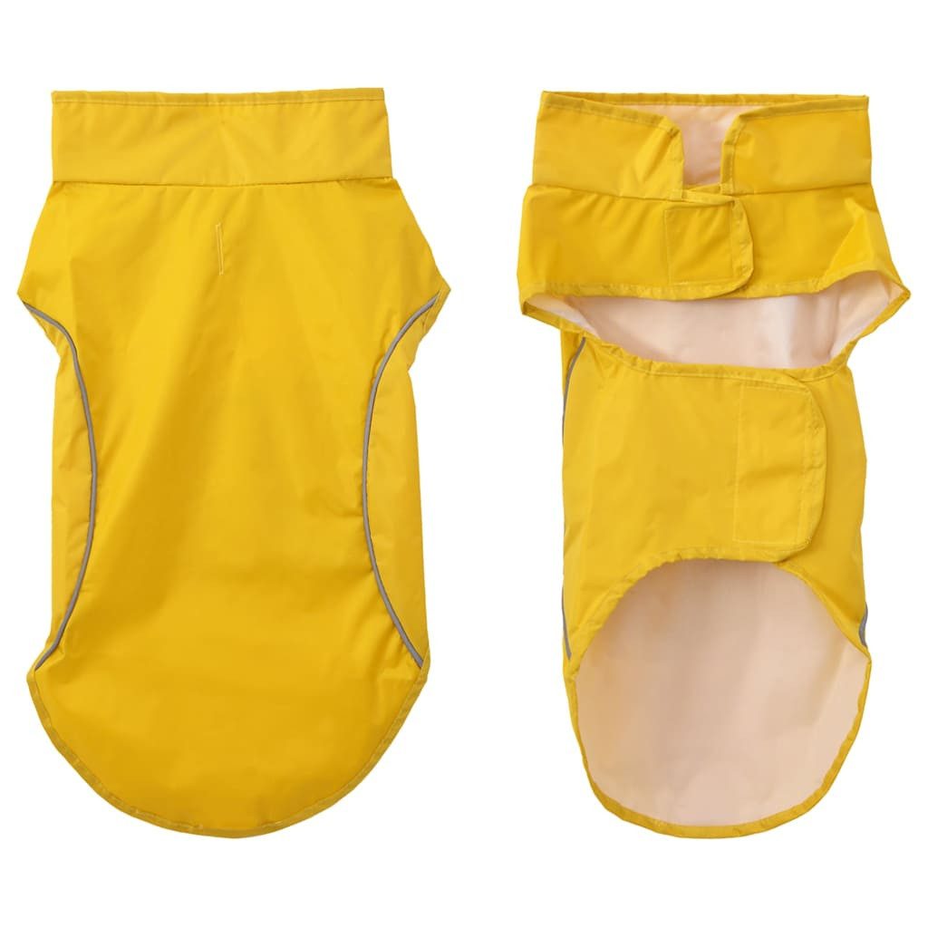 vidaXL Hundemantel M Hunde Regenmantel mit Reflexstreifen Polyester Gelb M