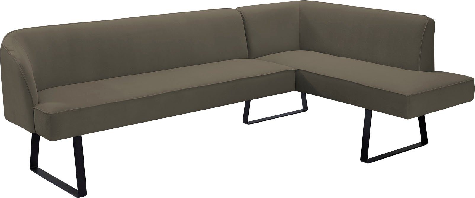 in Americano, Eckbank mit und fashion verschiedenen Keder exxpo Metallfüßen, Bezug sofa Qualitäten -