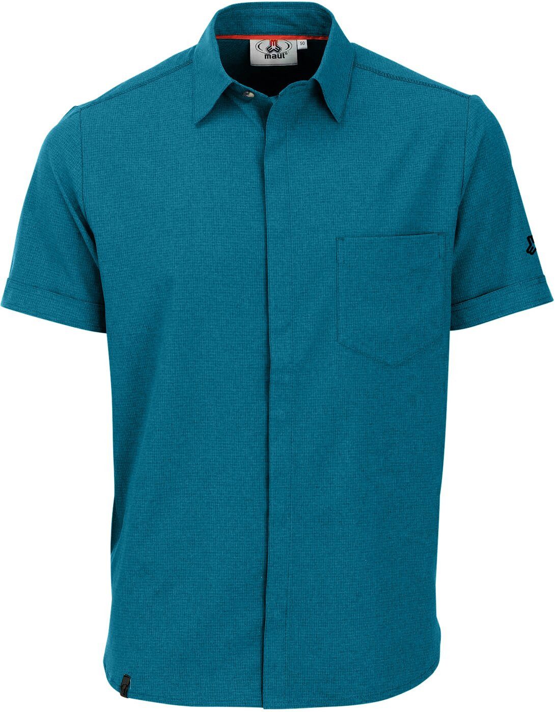 Maul Kurzarmhemd Herren Karohemd Coesfeld II - petrol blue
