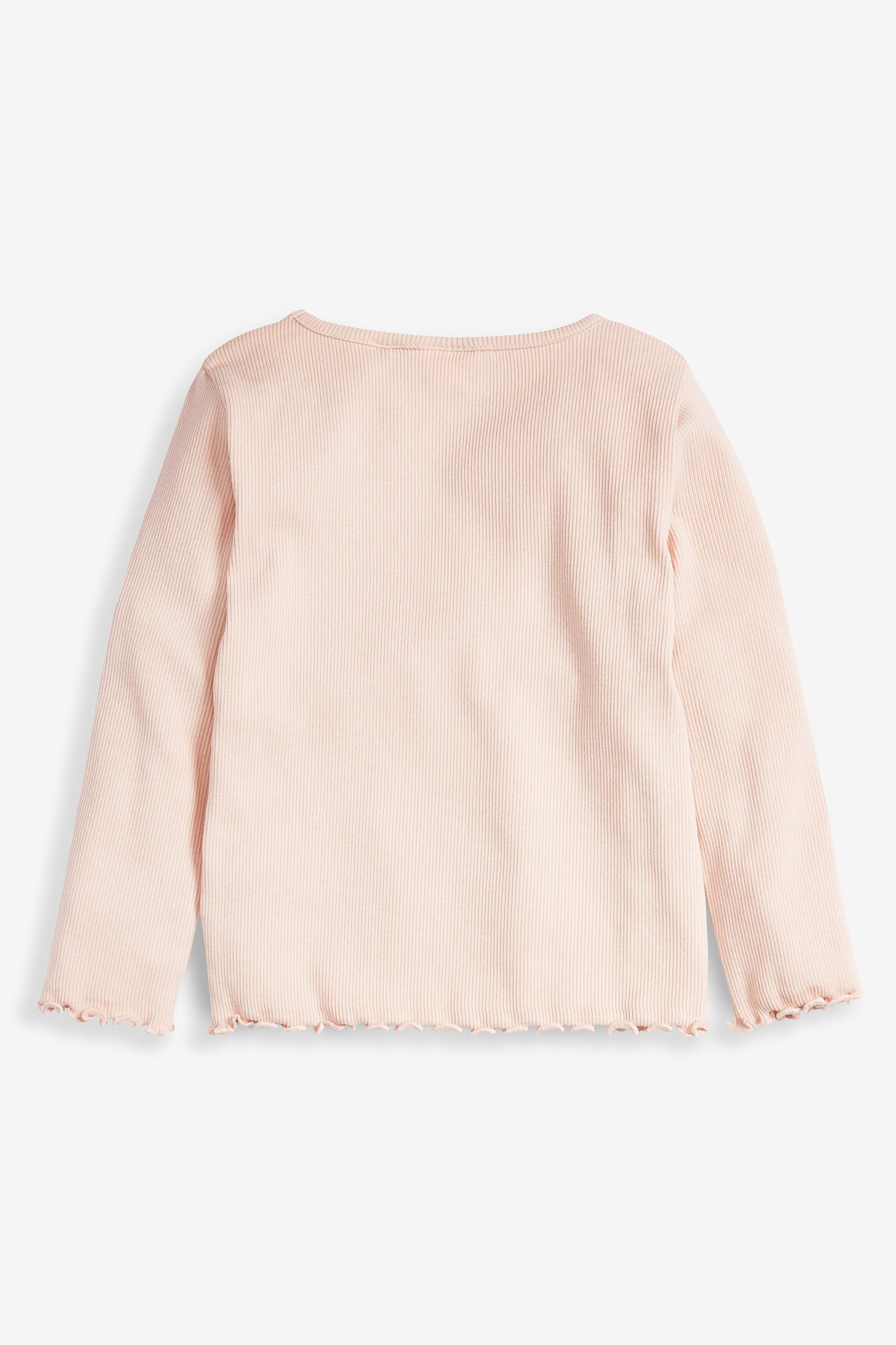 Next Langarmshirt Langärmeliges Feinripp-Shirt (1-tlg) günstig online kaufen