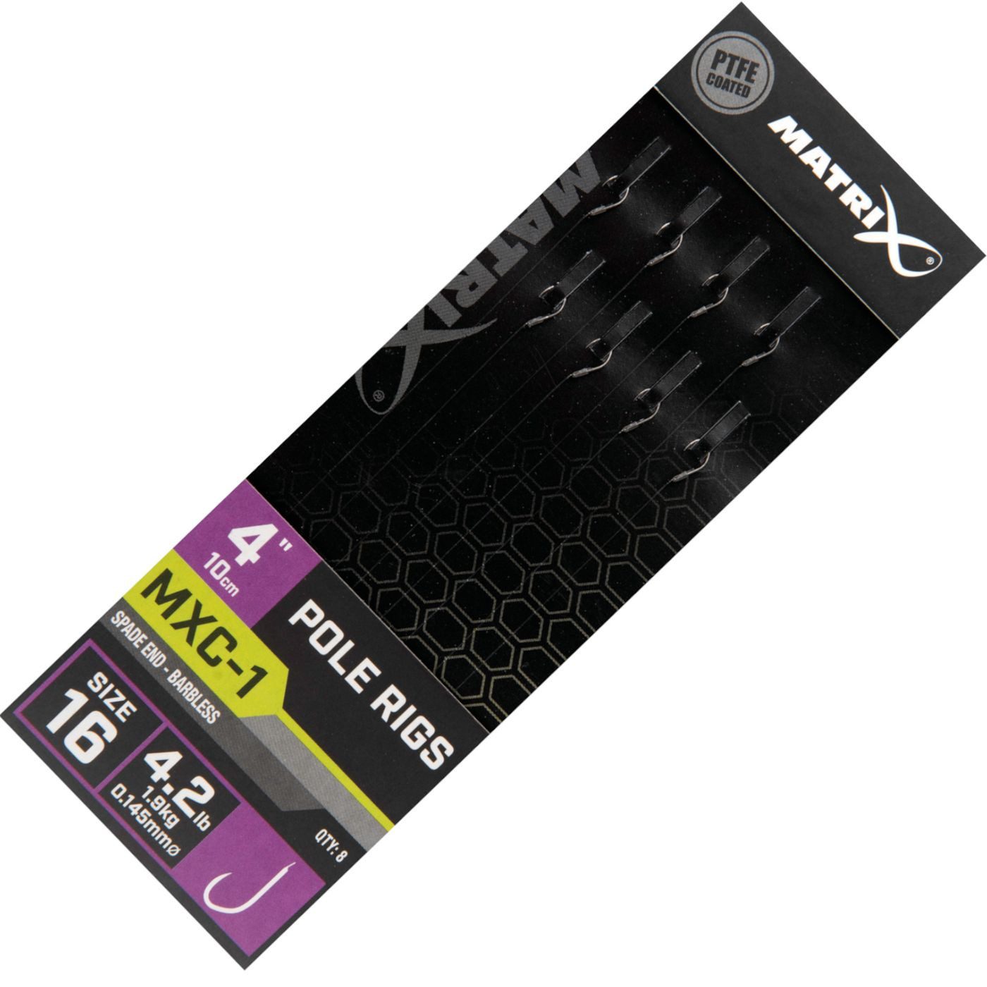 Feederhaken Fox Matrix MXC-1 Barbless Pole Rigs 10cm - 8 Stippvorfächer