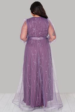 Modabout Abendkleid Langes Maxikleid Sommerkleid für große Größen - NELB0588D5157LİL (1-tlg)