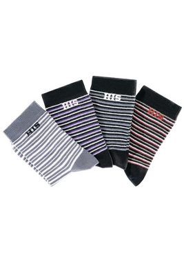 H.I.S Basicsocken (Set, 4-Paar) mit eingestricktem Markenlogo