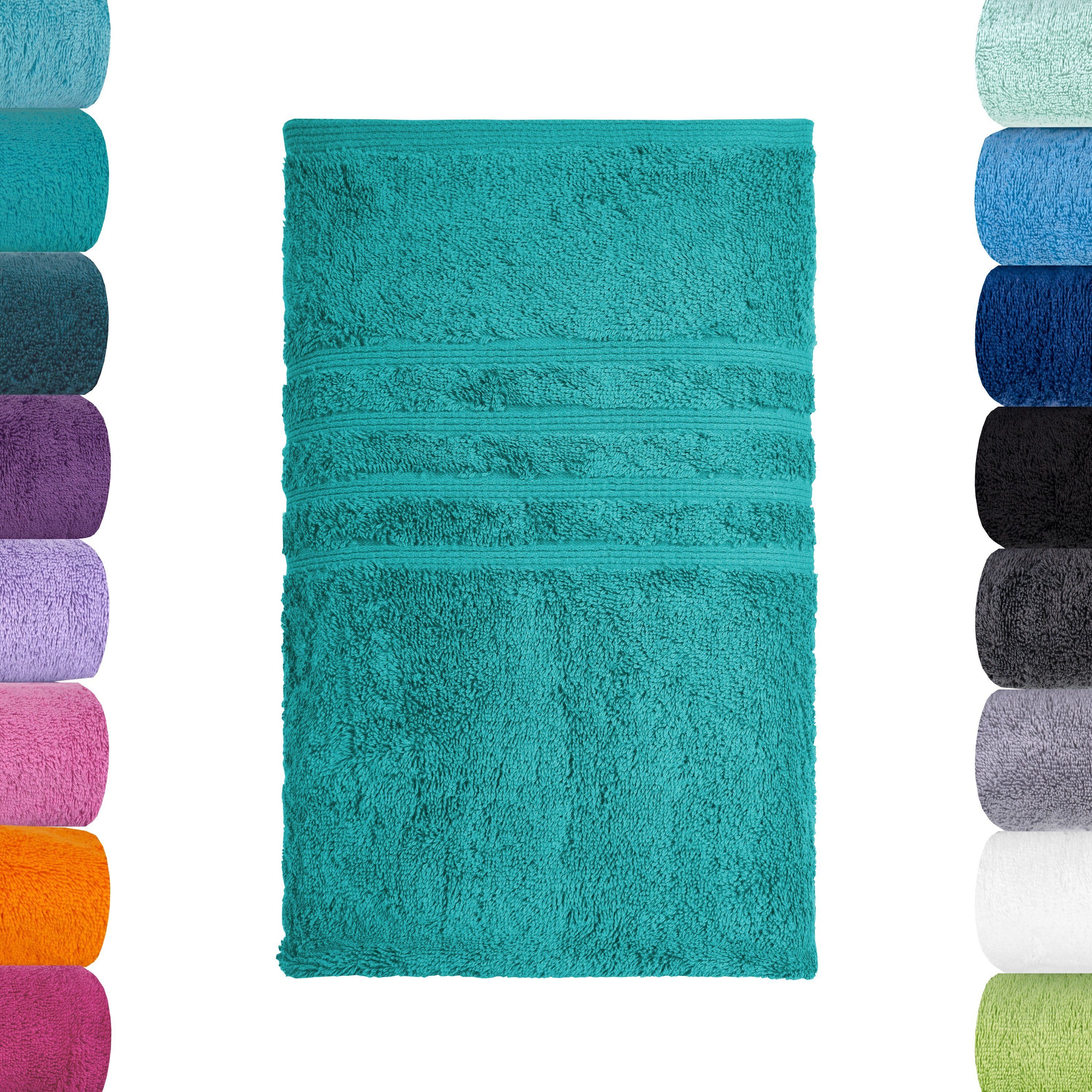 Lavea Handtuch Serie Bali, 50 Bio-Baumwolle 100% 100cm, Ozeanblau x aus