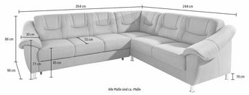 sit&more Ecksofa Salsa L-Form, mit Federkern, wahlweise mit Bettfunktion