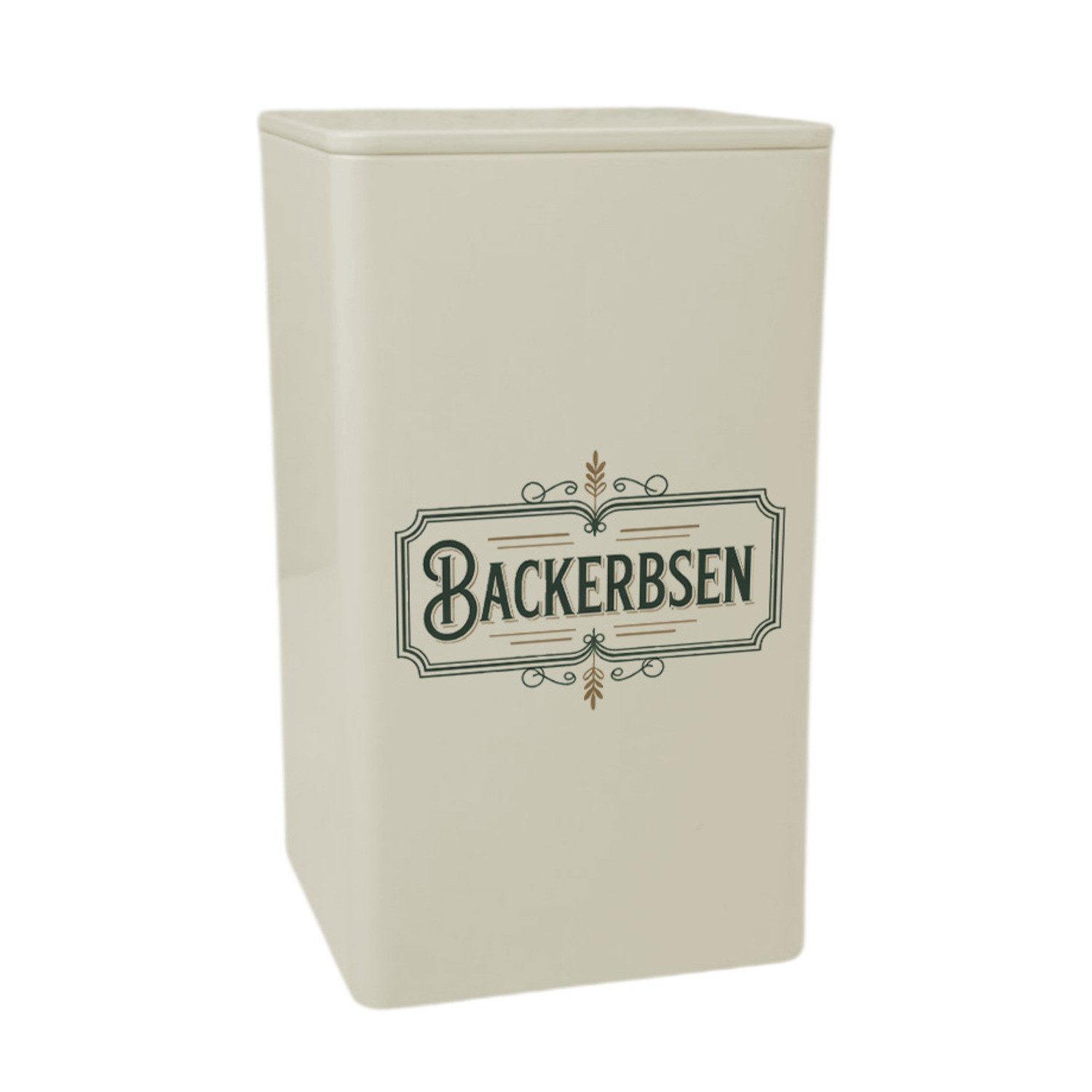 Aufbewahrungsdose Vintage Backerbsen Dose 900ml mit Emblem