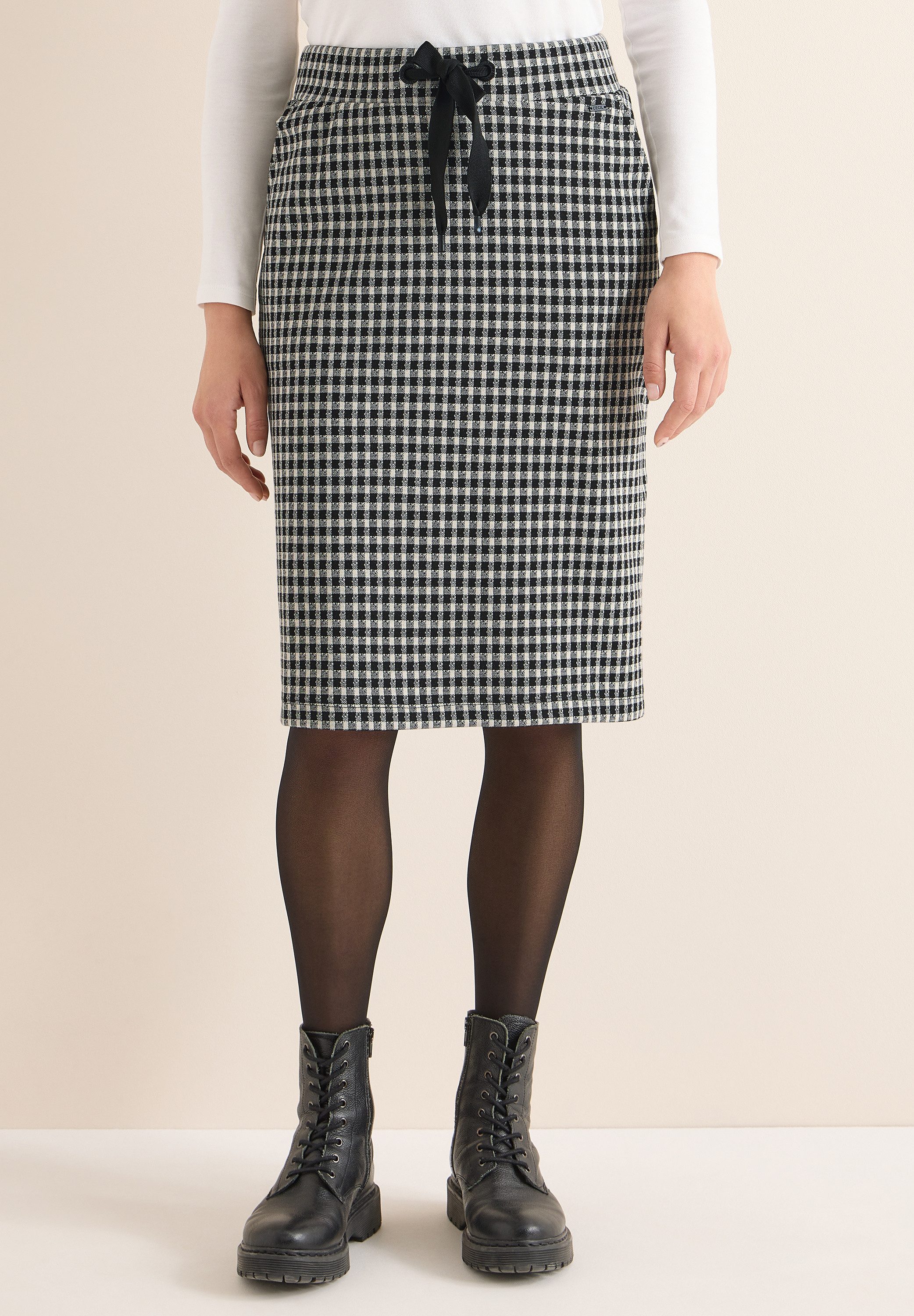 CECIL Midirock mit Elastikbund und Tunnelzugbändchen günstig online kaufen