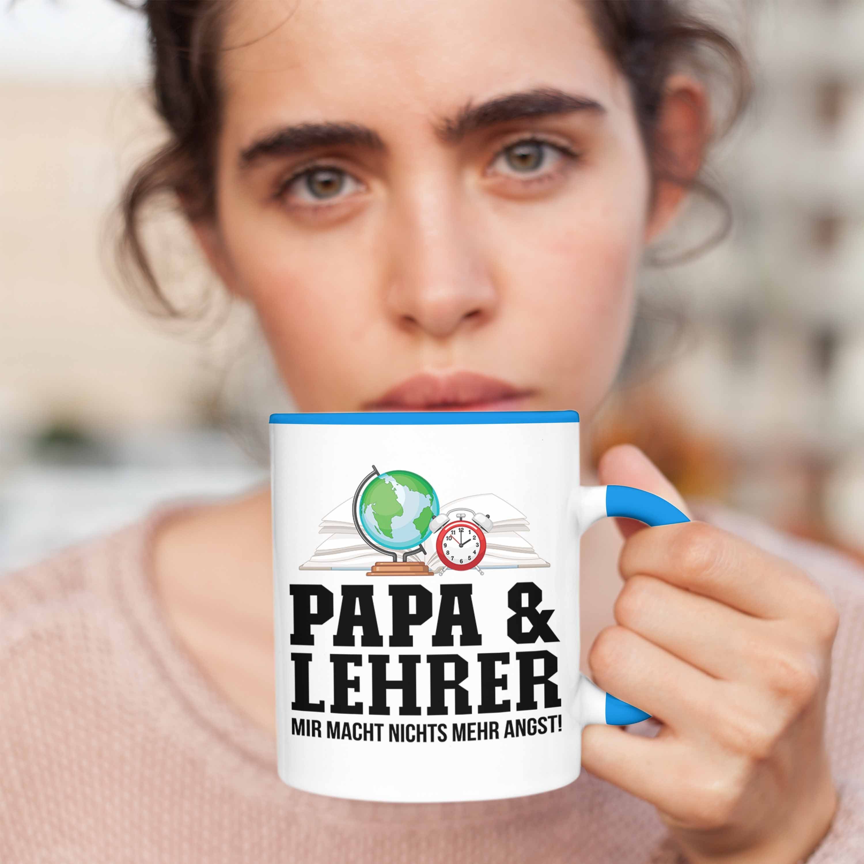 Lehrer und Tasse für Trendation Blau Lehrer Geschenkidee - Vater Trendation Tasse Gebur Papa