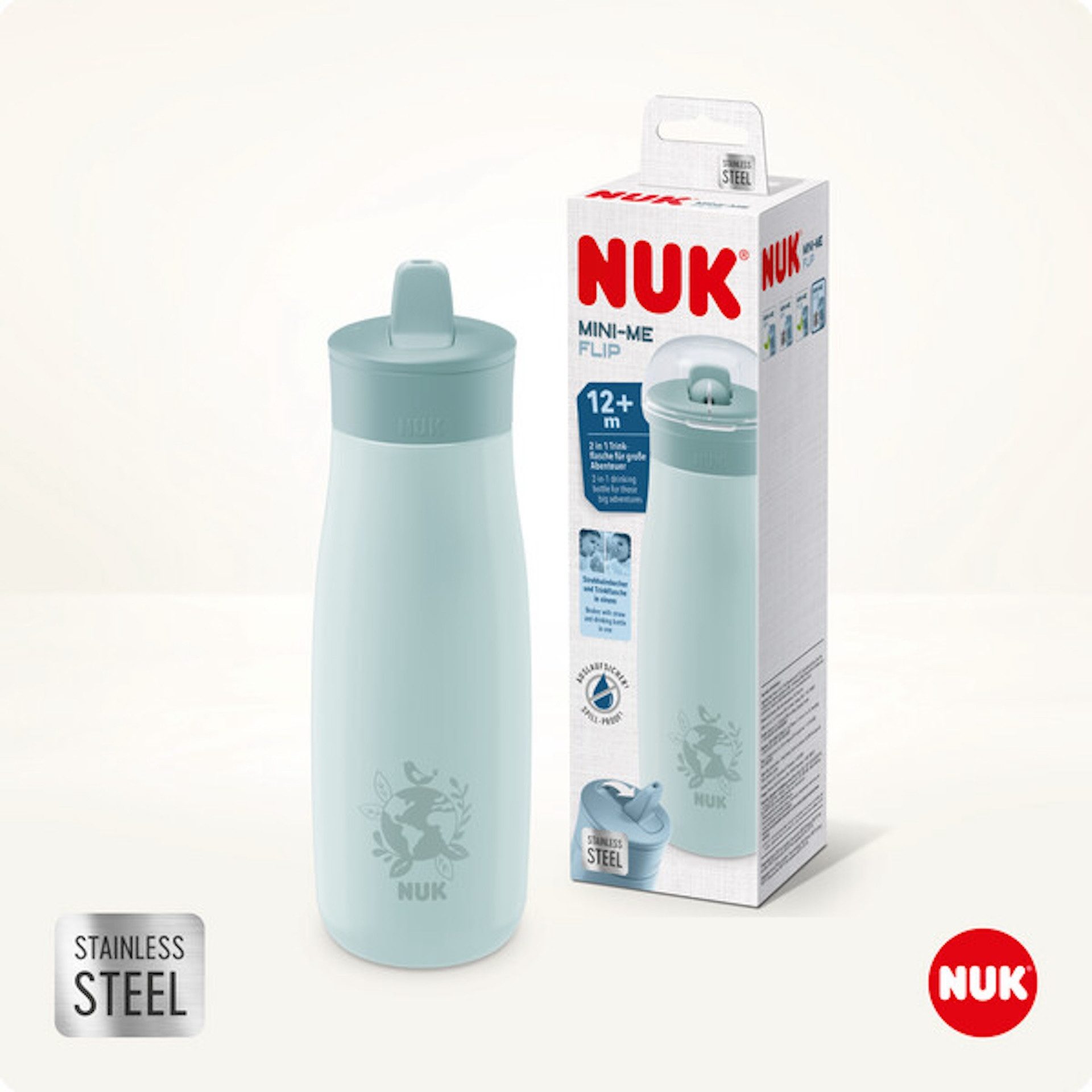 Babyflasche NUK Baby-Trinkflasche Mini Me Edelstahl