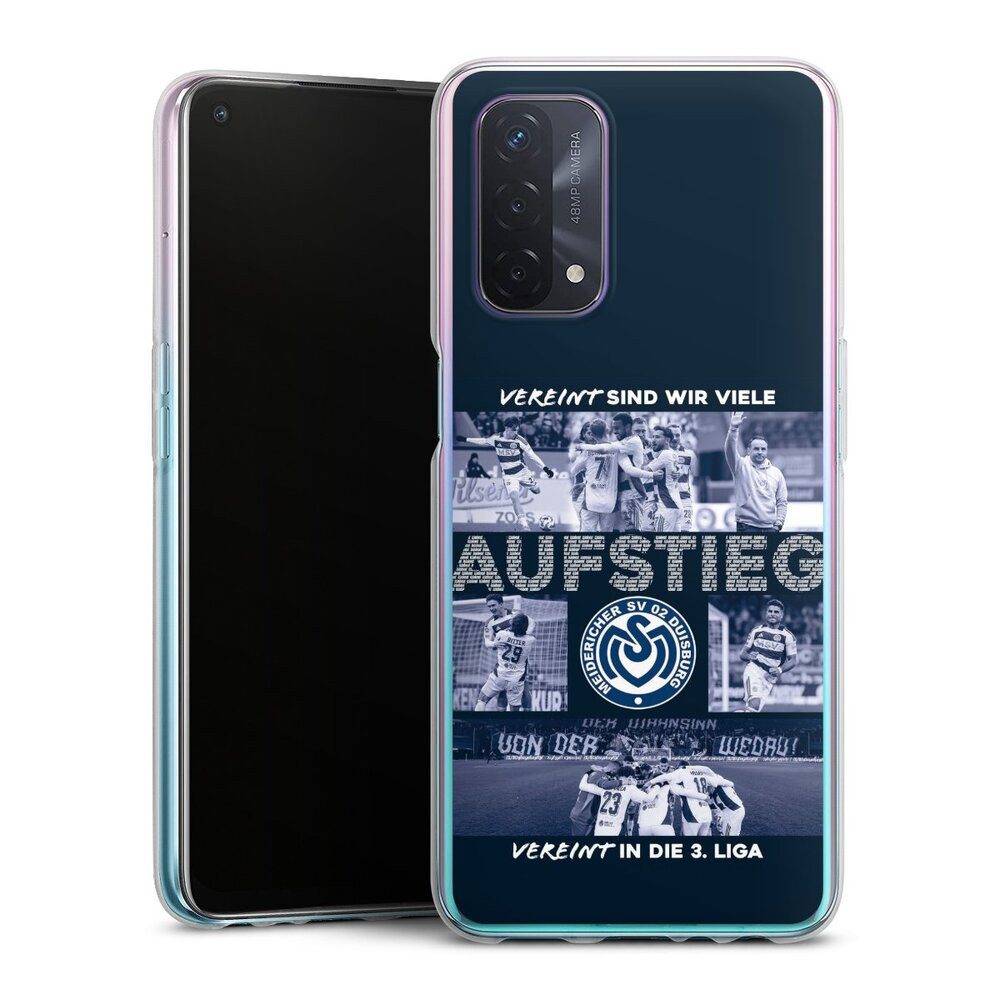 DeinDesign Handyhülle MSV Duisburg Aufstieg Offizielles Lizenzprodukt, Oppo A54 5G Silikon Hülle Bumper Case Handy Schutzhülle