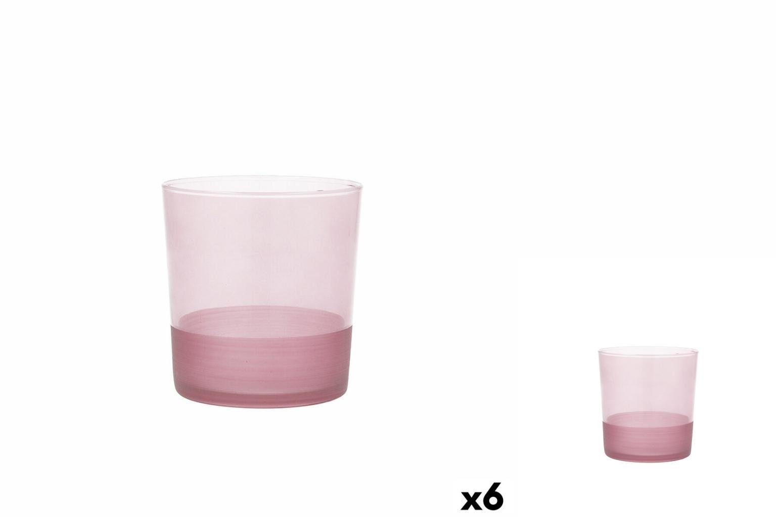 Quid Glas Becher Quid Pincel Rosa Glas 380 ml 6 Stück, Glas | Gläser