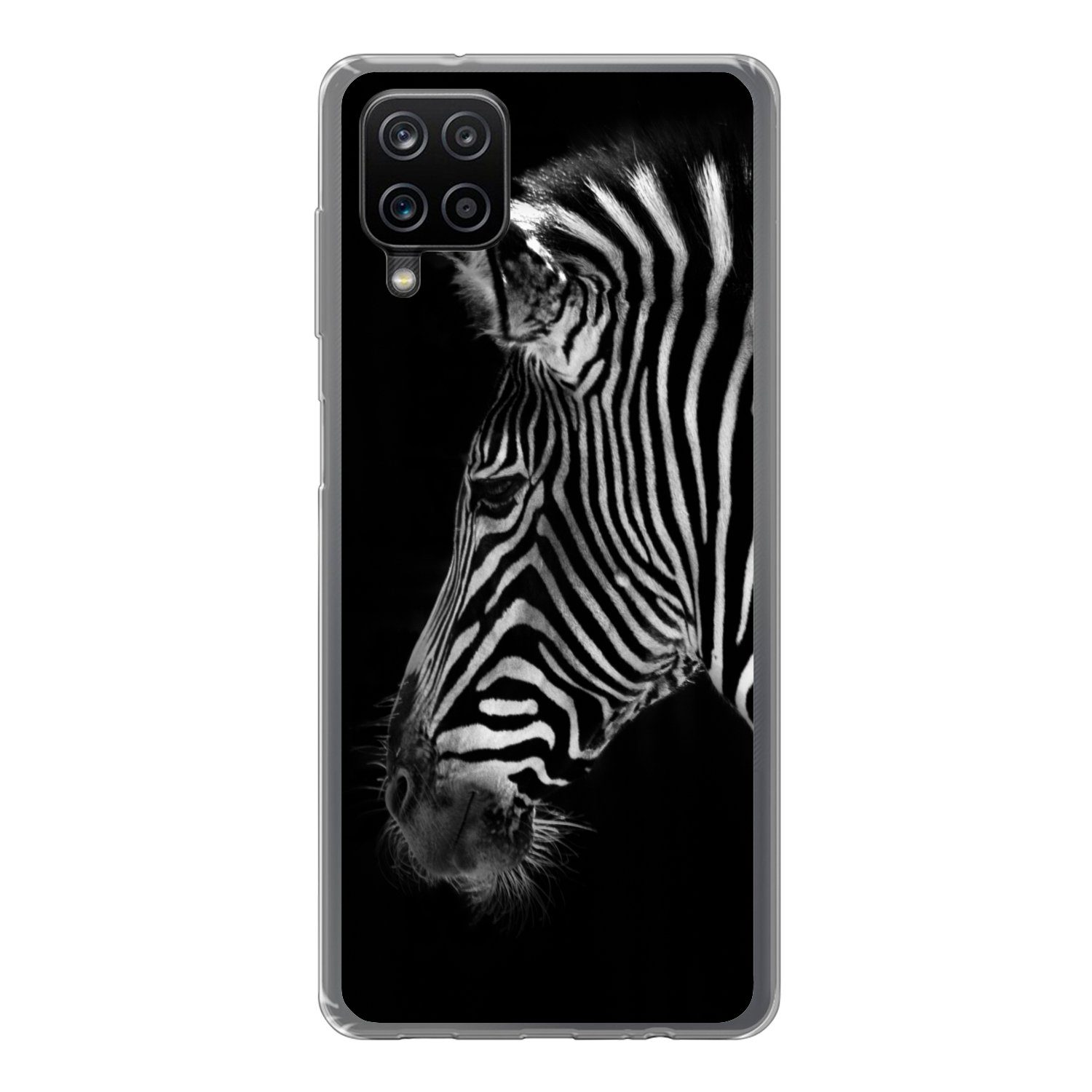 Handyhülle für Samsung Galaxy A12 Zebra - Wilde Tiere - Schwarz