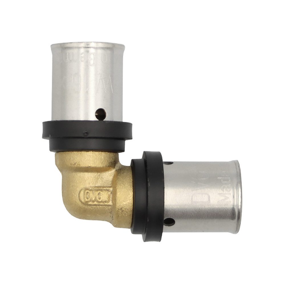 PipeTec Deutschland Pressfitting Pressfitting Winkel 16x2 mm 90° TH Kontur Alu Mehrschicht Verbundrohr