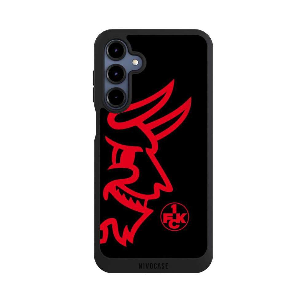 NIVOCASE Handyhülle 1. FC Kaiserslautern Logo Offizielles Lizenzprodukt 1.FCK Dauerkarte, Samsung Galaxy A16 5G Handyhülle Hülle NIVOpure Case Schwarz