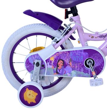 Volare Kinderfahrrad Disney Wish, lila, 14 Zoll, (1-tlg), geschlossener Kettenschutz, höhenverstellbarer Sattel und Lenker