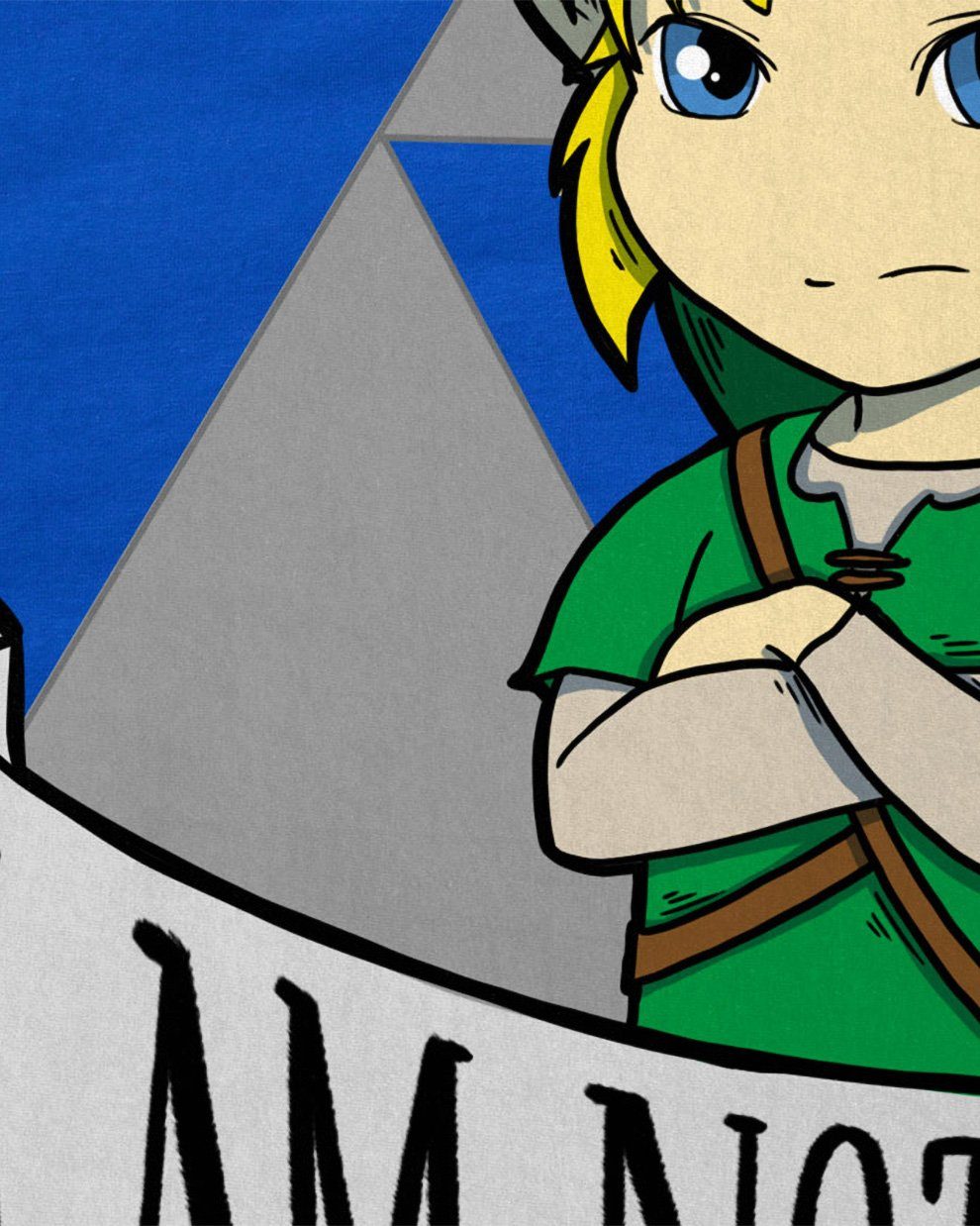 I Herren style3 not blau hyrule gamer T-Shirt am Print-Shirt Zelda link