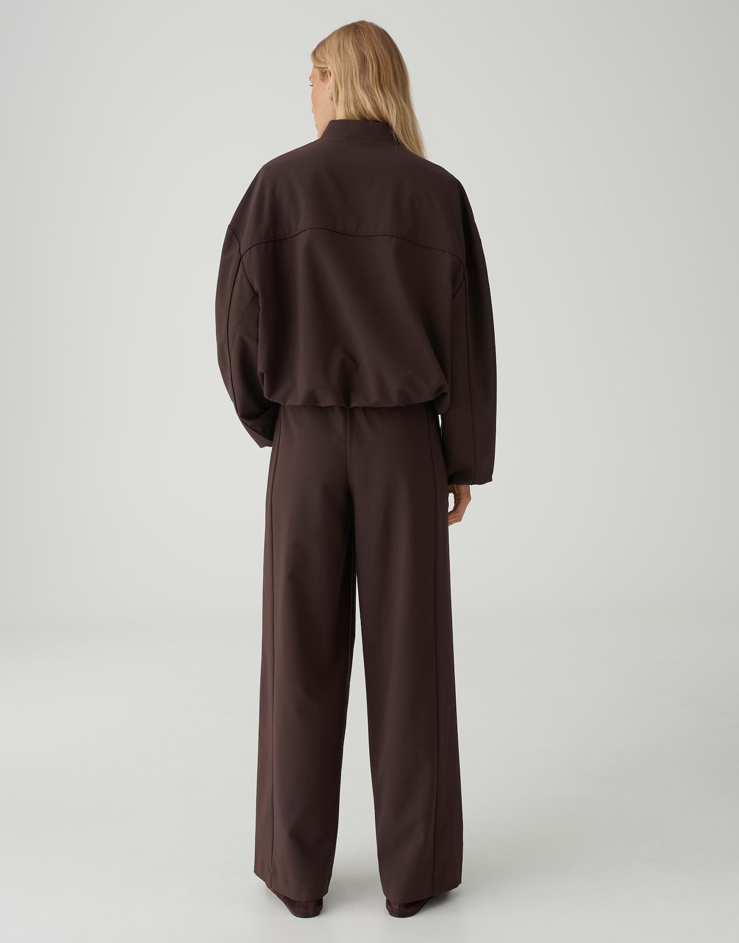 OPUS Jackenblazer JANICA in Twilloptik Weite Passform, ovaler Schnitt, Blousonkragen, schräge Eingrifftaschen