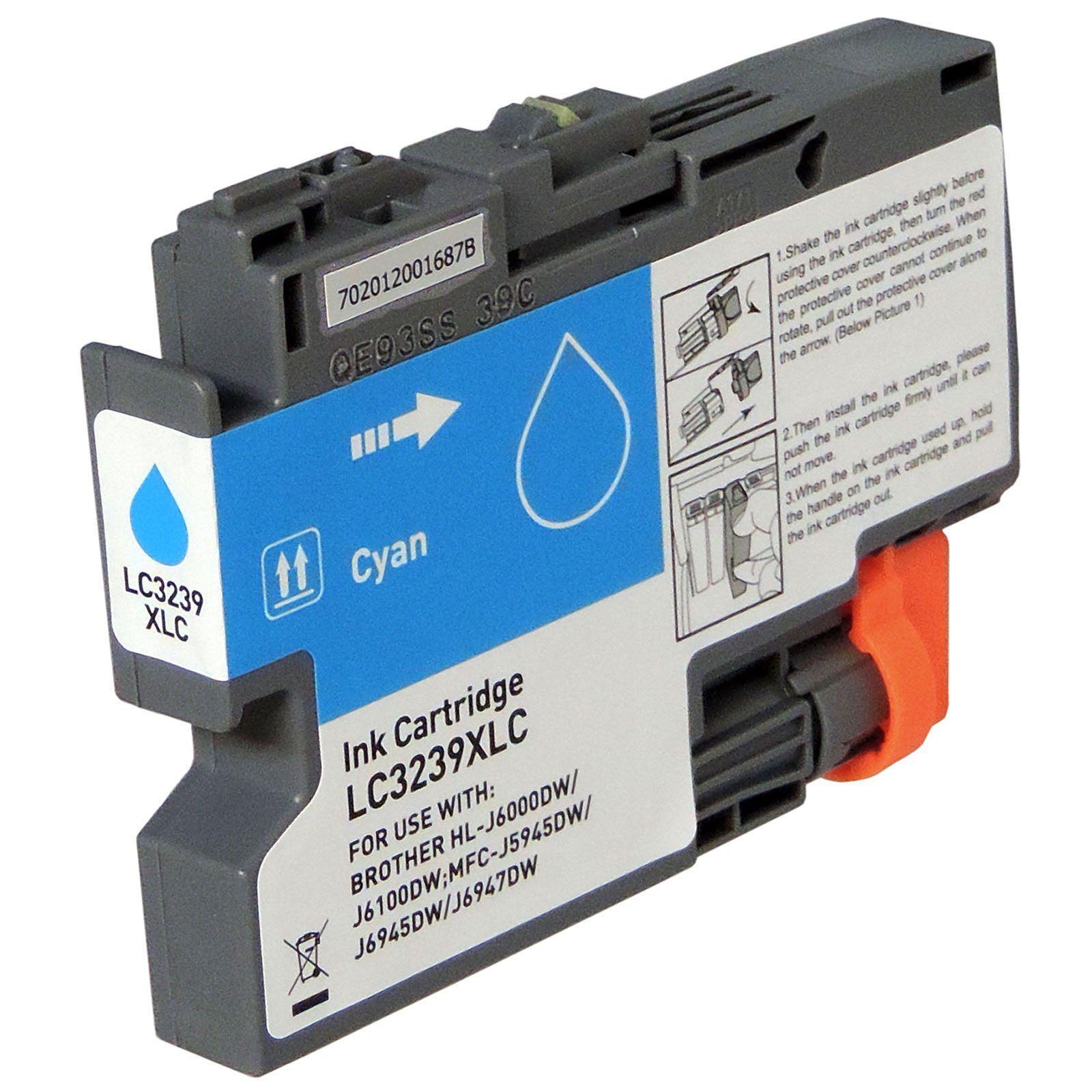 Kompatibel Brother LC-3239 XL Cyan Tintenpatrone (Einzelpatrone, DW)