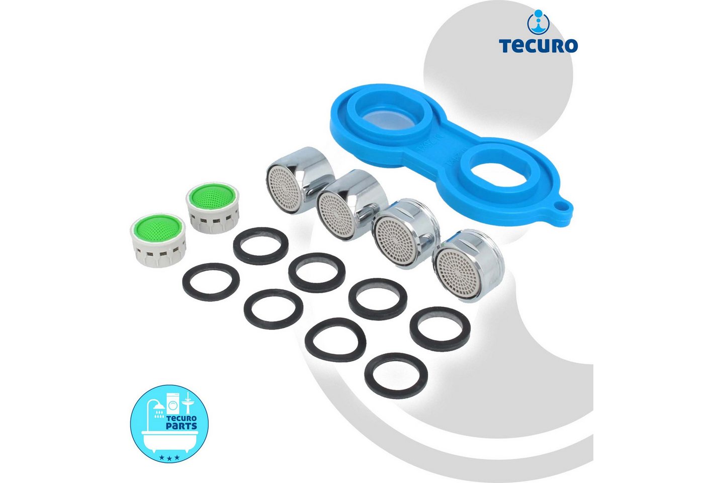 Thumbnail - tecuro Strahlregler LongLife SPAR-Strahlregler Set, 7-teilig, mit Montageschlüssel