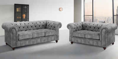 Home affaire Sitzgruppe Chesterfield, (2-tlg), hochwertige Knopfheftung, bestehend aus 2- und 3-Sitzer