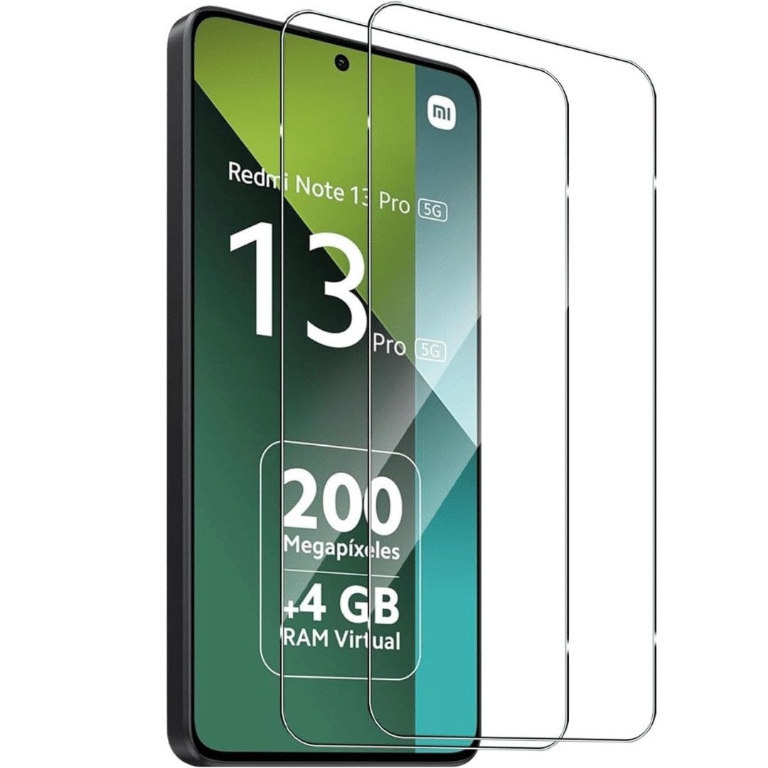 SmartUP Displayschutzglas 2X Schutzglas für Xiaomi Redmi Note 13 Pro 5G Panzerfolie Display 9H für Für Xiaomi Redmi Note 13 Pro 5G, kompletter Displayschutz