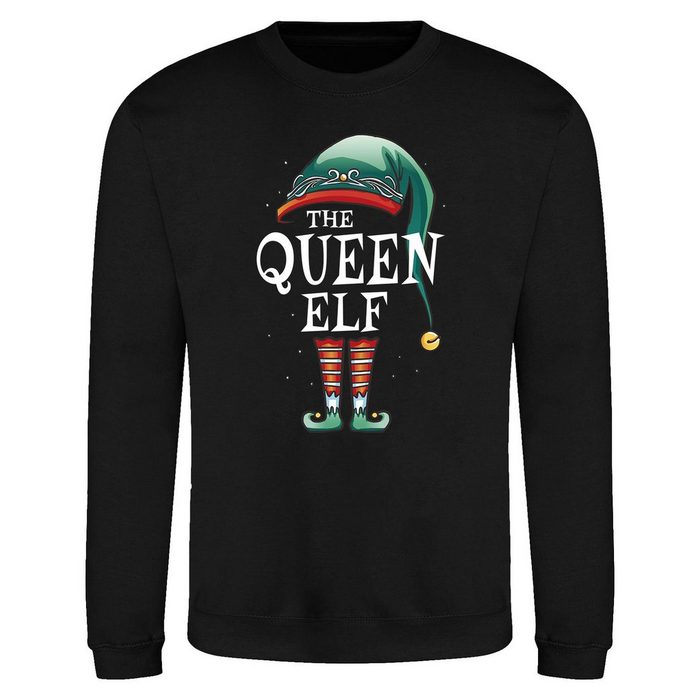 Quattro Formatee Sweatshirt The Queen Elf Weihnachtself Outfit Elfen Spruch (1-tlg)