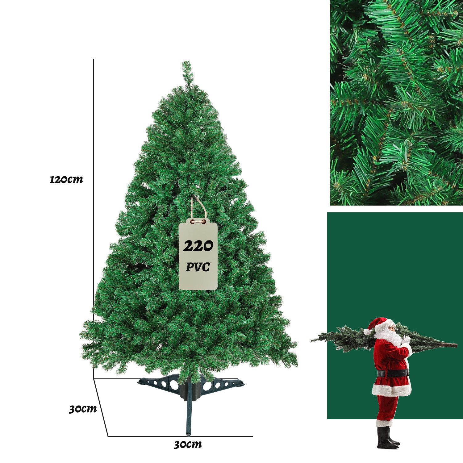 Clanmacy Künstlicher Weihnachtsbaum 120-210cm,Tannenbaum,Weihnachtsbaum mit Faltbarem ständer,Tannenbaum, Tannenbaum, Gute Kompression, nicht leicht verformt – Bild 2 von 5