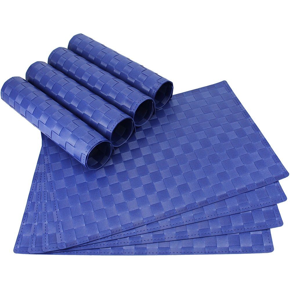 Platzset, Tischset 8 Stk. blau 45x30 cm, matches21 HOME & HOBBY, (8-St)