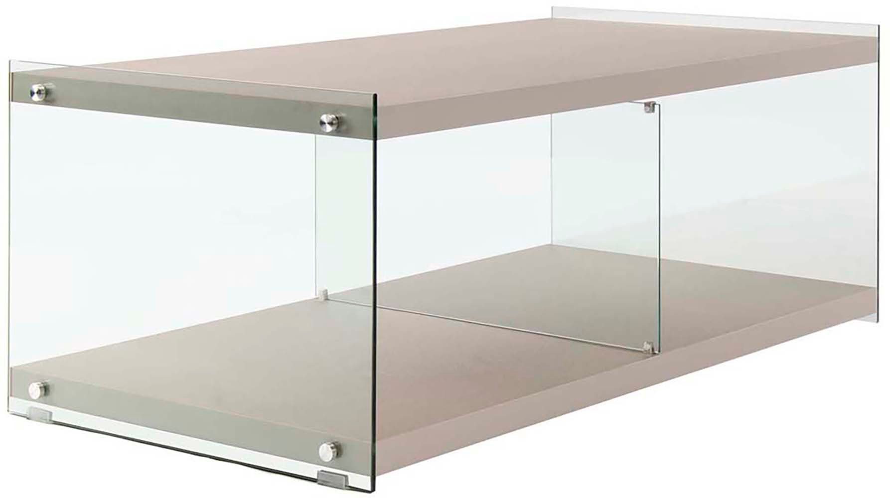 Kayoom TV-Schrank TV-Tisch Elementary, eckige Form, viel Ablagefläche (1-St) TV-Tisch, gehärtetes Glas, pflegeleicht