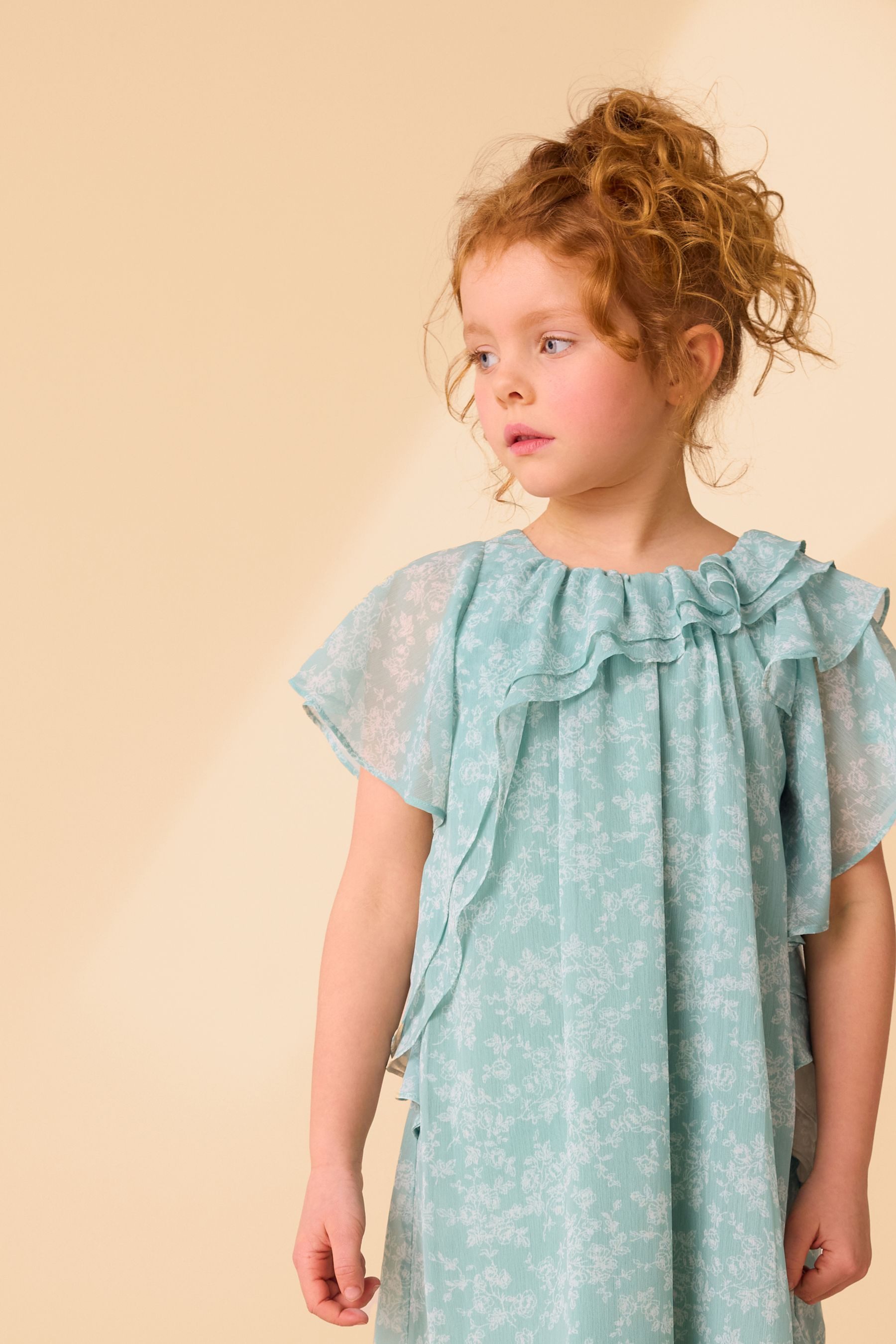 LAURA ASHLEY A-Linien-Kleid Laura Ashley A-Linien-Kleid mit Rüschen (1-tlg)