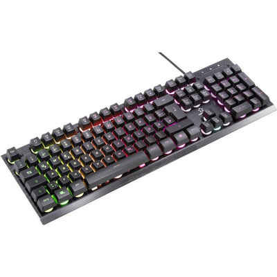 Renkforce RGB kabelgebundene USB-Gaming-Tastatur Tastatur (Beleuchtet)