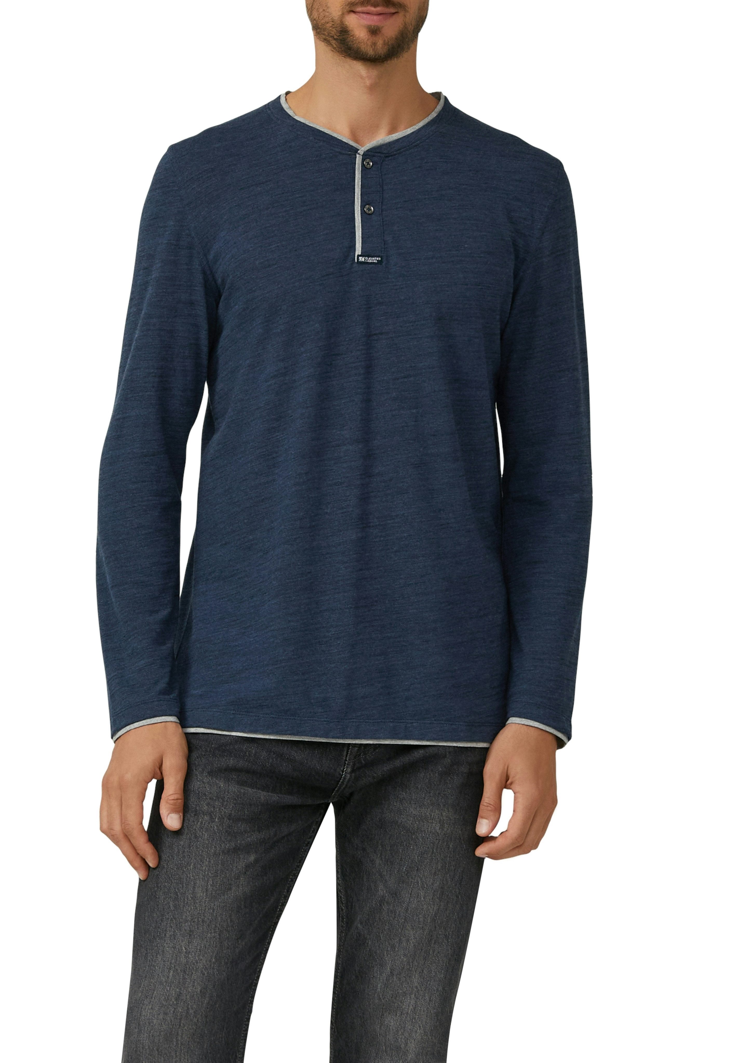 s.Oliver Henleyshirt mit Kontrast-Details