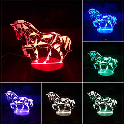 Little Lorien Nachtlicht Kindernachtlicht Pferd Multicolor mit 16 Farben für Mädchen und Jungen, 16 Farbe