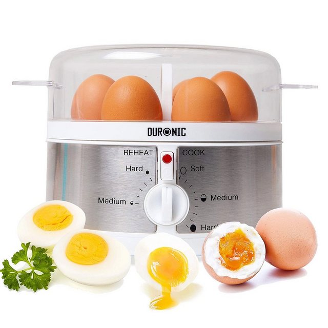 Duronic Eierkocher, EB35 Eierkocher, für 1 bis 7 Eier, Härtegradeinstellung und Timer