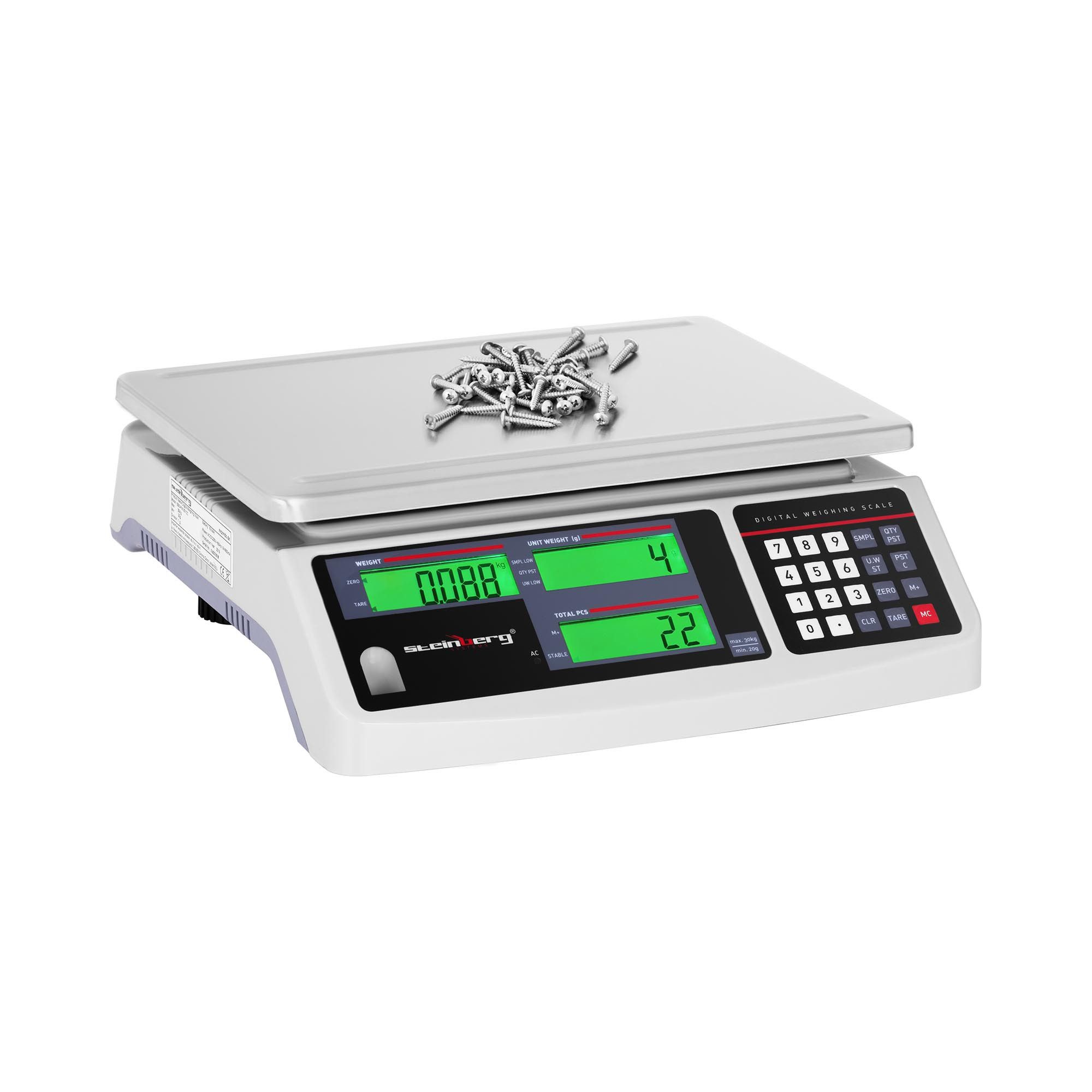 Steinberg Systems Präzisionswaage Zählwaage Inventurwaage Referenzwaage Stückzählwaage Stückzahl 30 kg