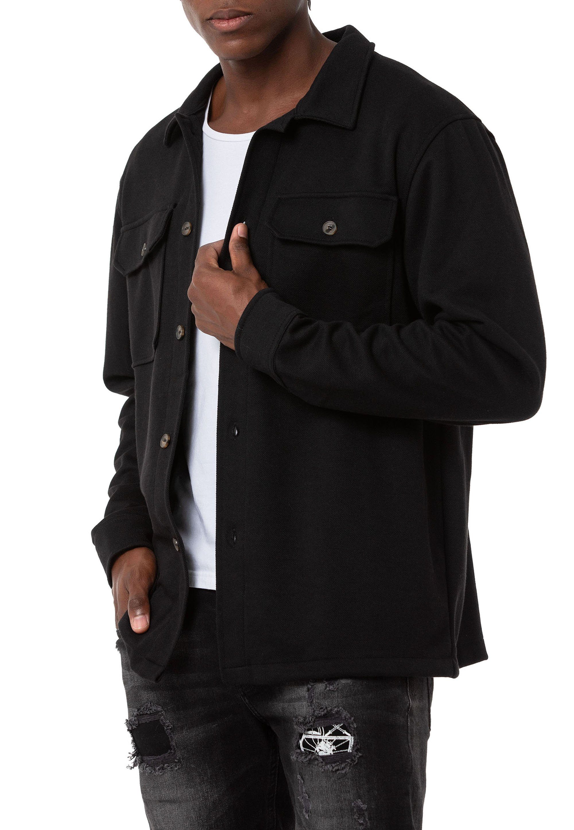 RedBridge Hemdjacke mit Brusttaschen - Stilvolles Overshirt für Freizeit und Alltag atmungsaktiv, vielseitig – Bild 4 von 5