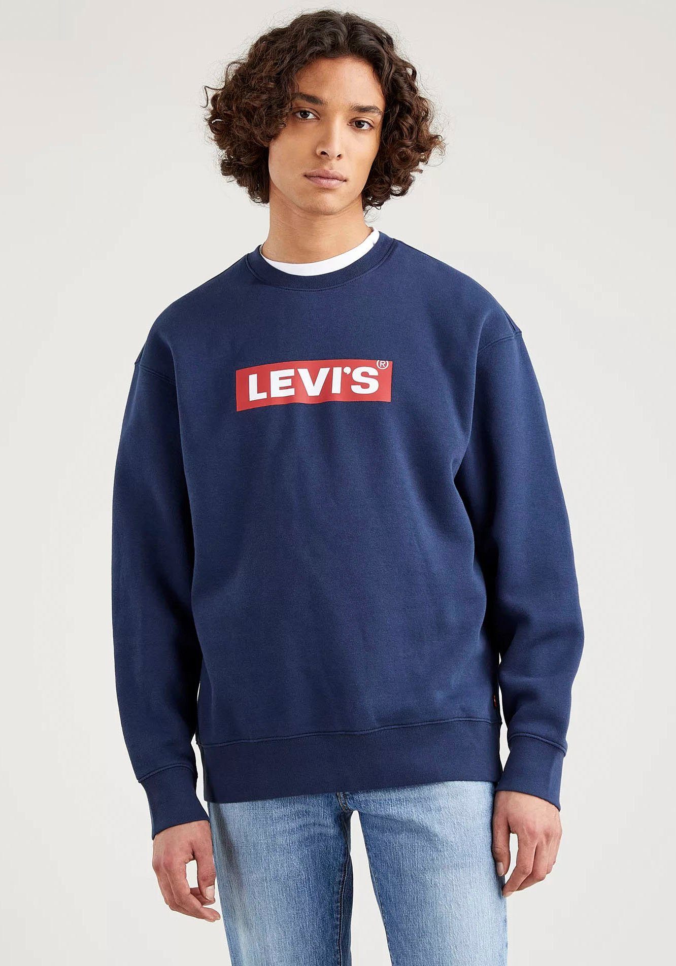 Levi's® Sweatshirt T3 RELAXED GRAPHIC CREW mit Logo-Print dunkelblau