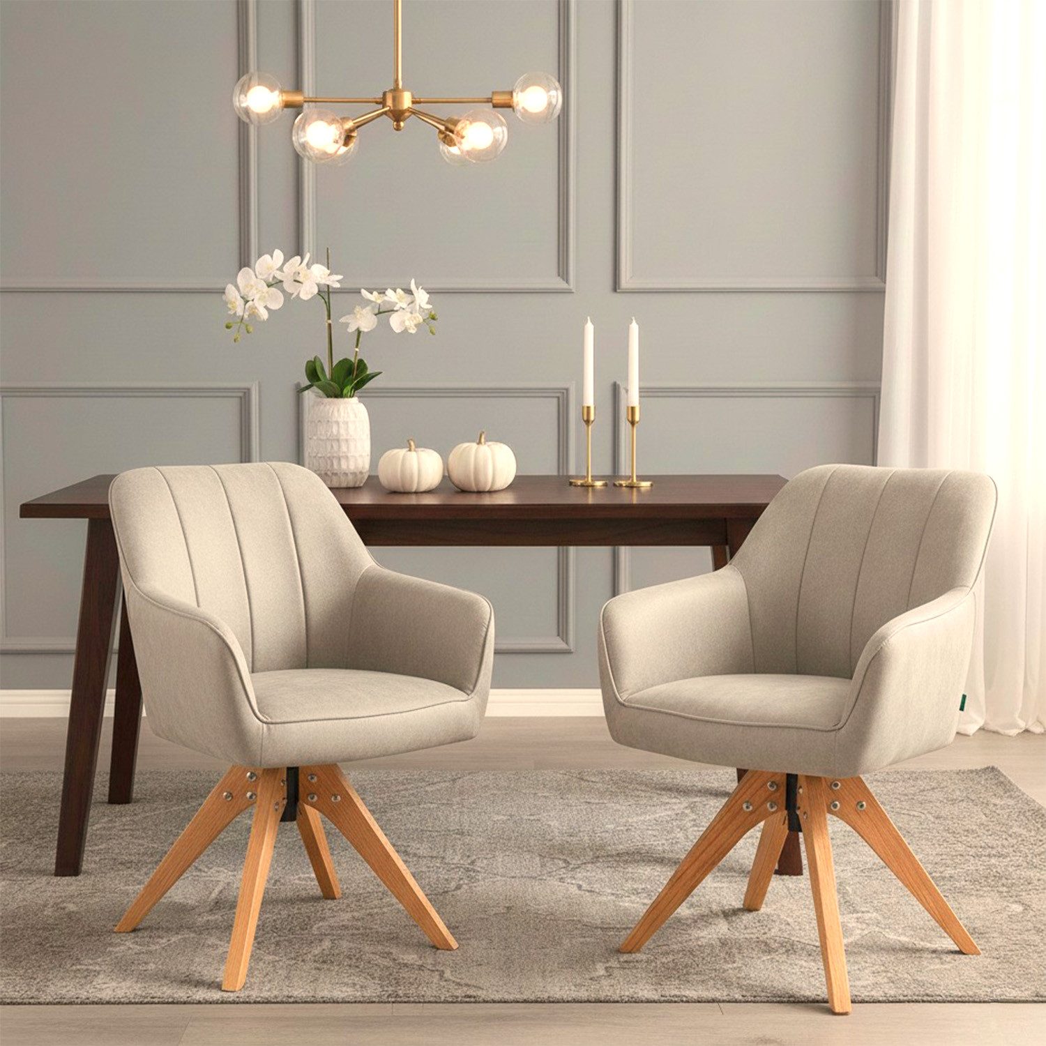 DUBI Möbel Polsterstuhl Mika-Noah 2er-Set, Federkern, günstig online kaufen