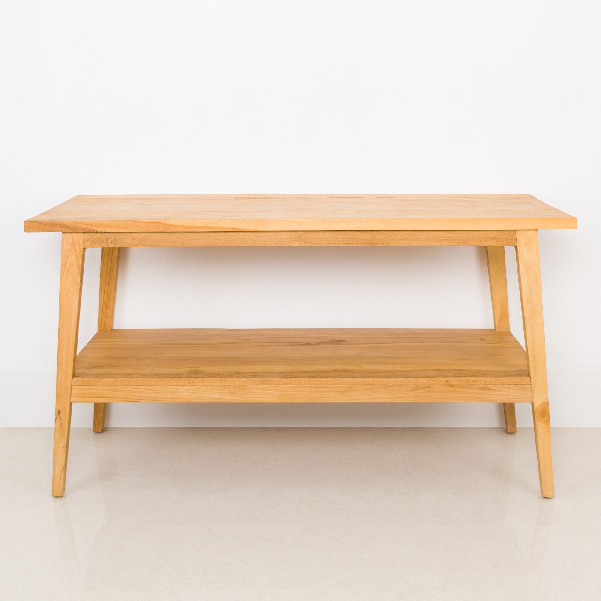 wohnfreuden Waschbeckenunterschrank Teakholz Waschtisch TITIN 140 cm