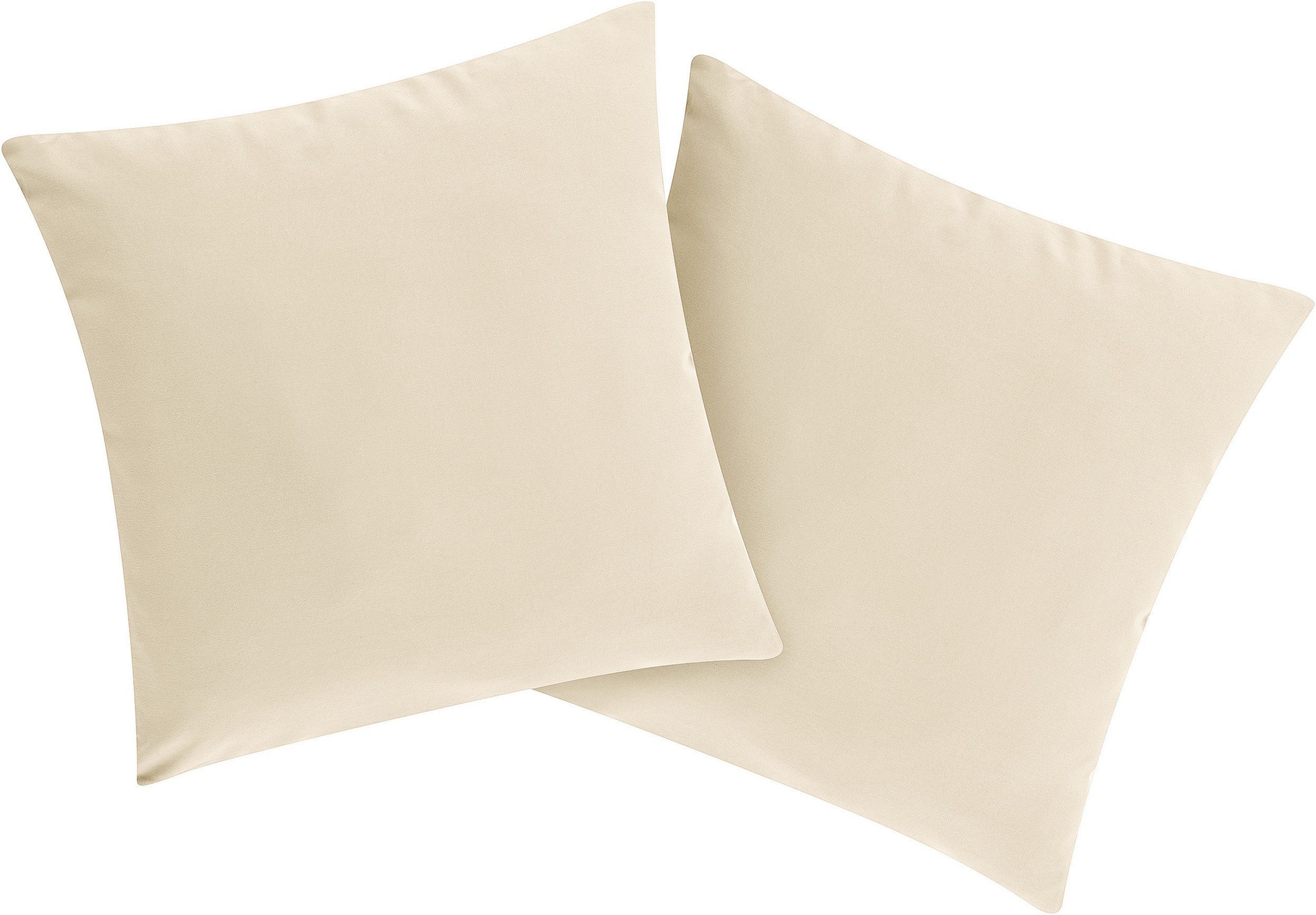 OTTO home Dekokissen Parry Microfaser, 2-er Set, unifarben, Kissenhüllen ohne Füllung, mit Reißverschluss