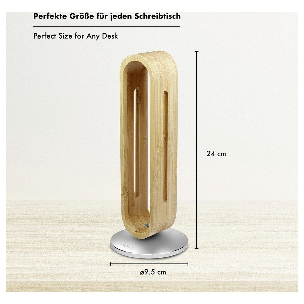 LogiLink Kopfhörerständer LogiLink AA0194 Kopfhörerständer Hellbraun, Silber