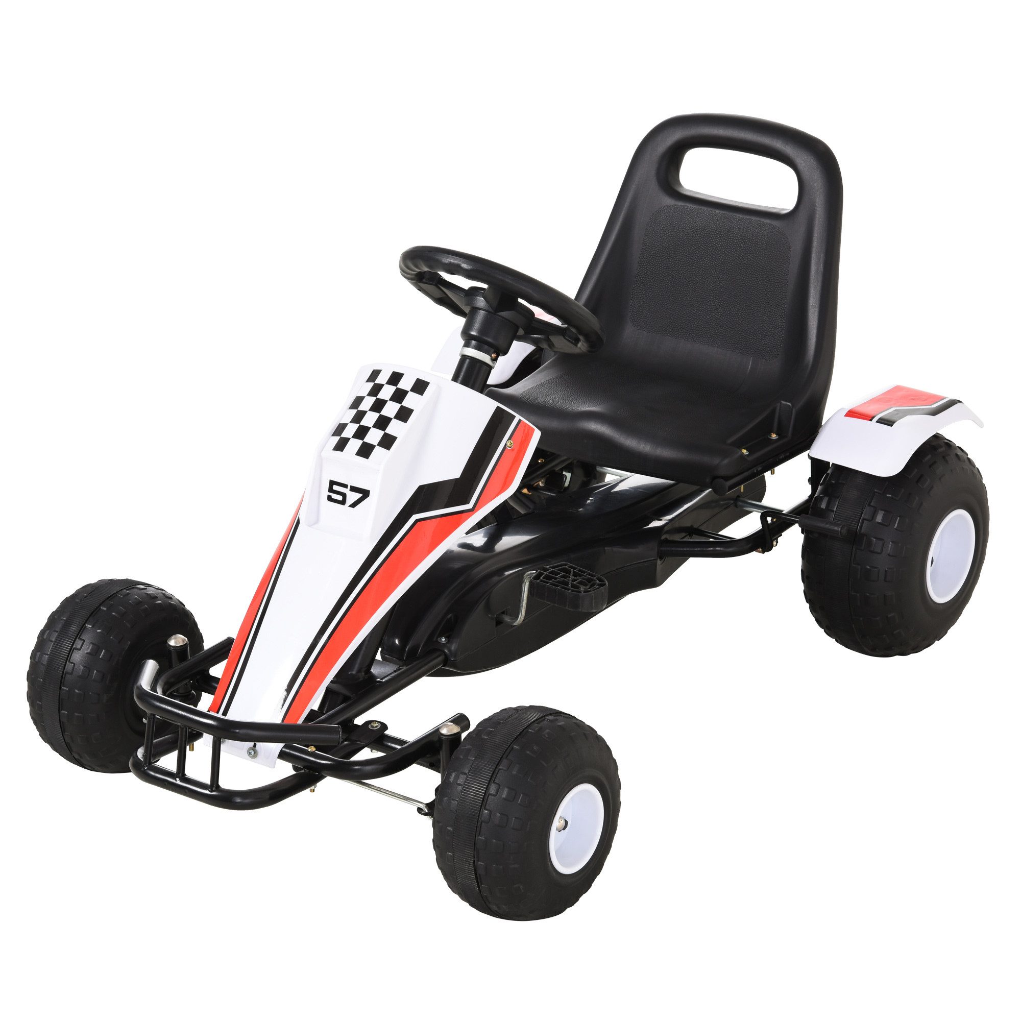 Go-Kart Gokart, Tretauto mit verstellbarem Sitz, Bremse, Pedalantrieb