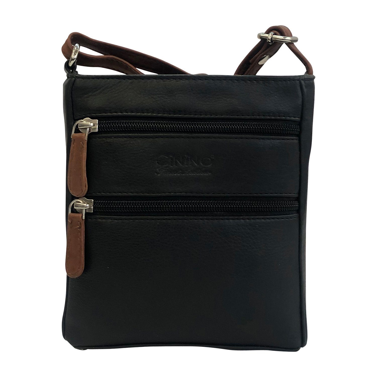 Cinino Handtasche C1935, Umhängetasche Crossoverbag Ledertasche