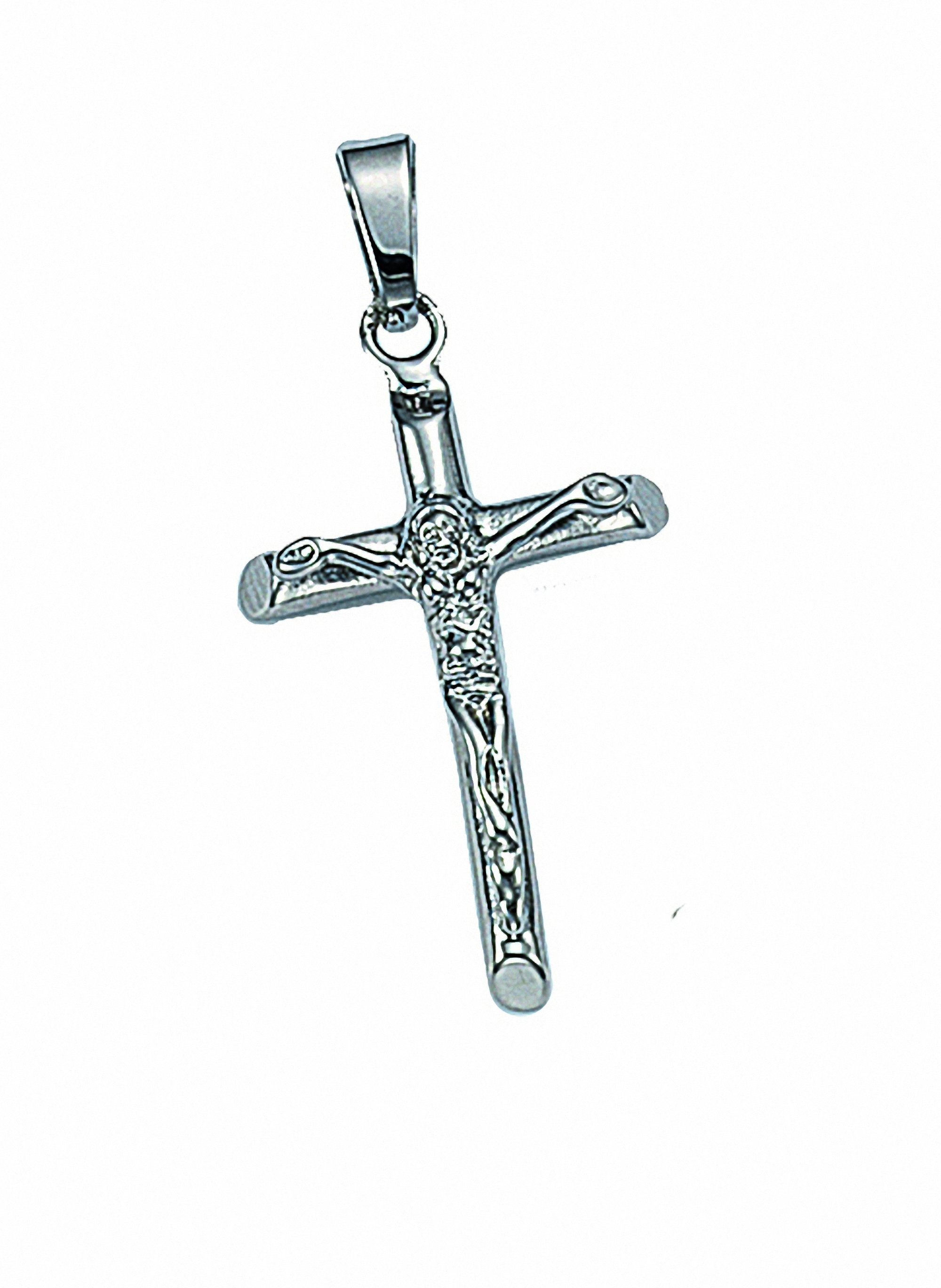 Adelia´s Kettenanhänger Edelstahl Kreuz Anhänger, Schmuckset - Set mit Halskette | Kettenanhänger