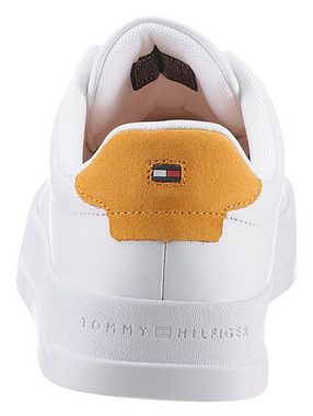 Tommy Hilfiger TH COURT LEATHER Sneaker mit seitlichem Logoschriftzug, Freizeitschuh, Halbschuh, Schnürschuh