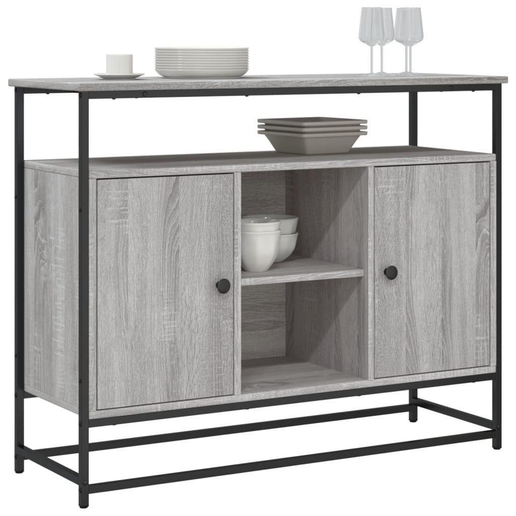 vidaXL Sideboard Sideboard Grau Sonoma 100x35x80 günstig online kaufen