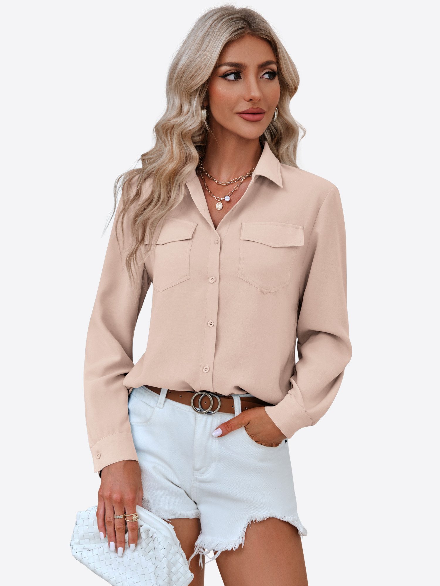 Imily Bela Hemdbluse (Packung, 1-tlg) Volltonfarbe günstig online kaufen