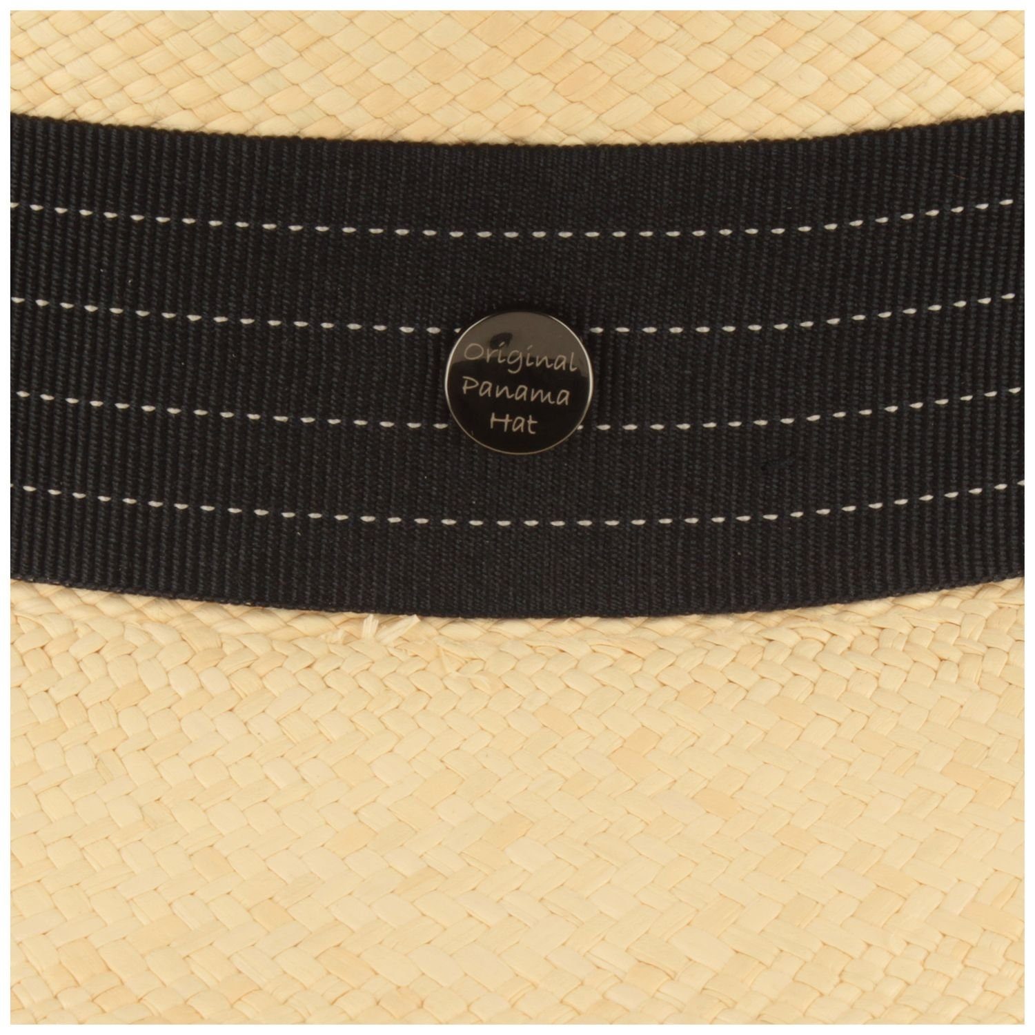 feiner 27 UV Strohhut Panama-Hut 50+ hinten Schleife mit natur/ Breiter original Bd modischer
